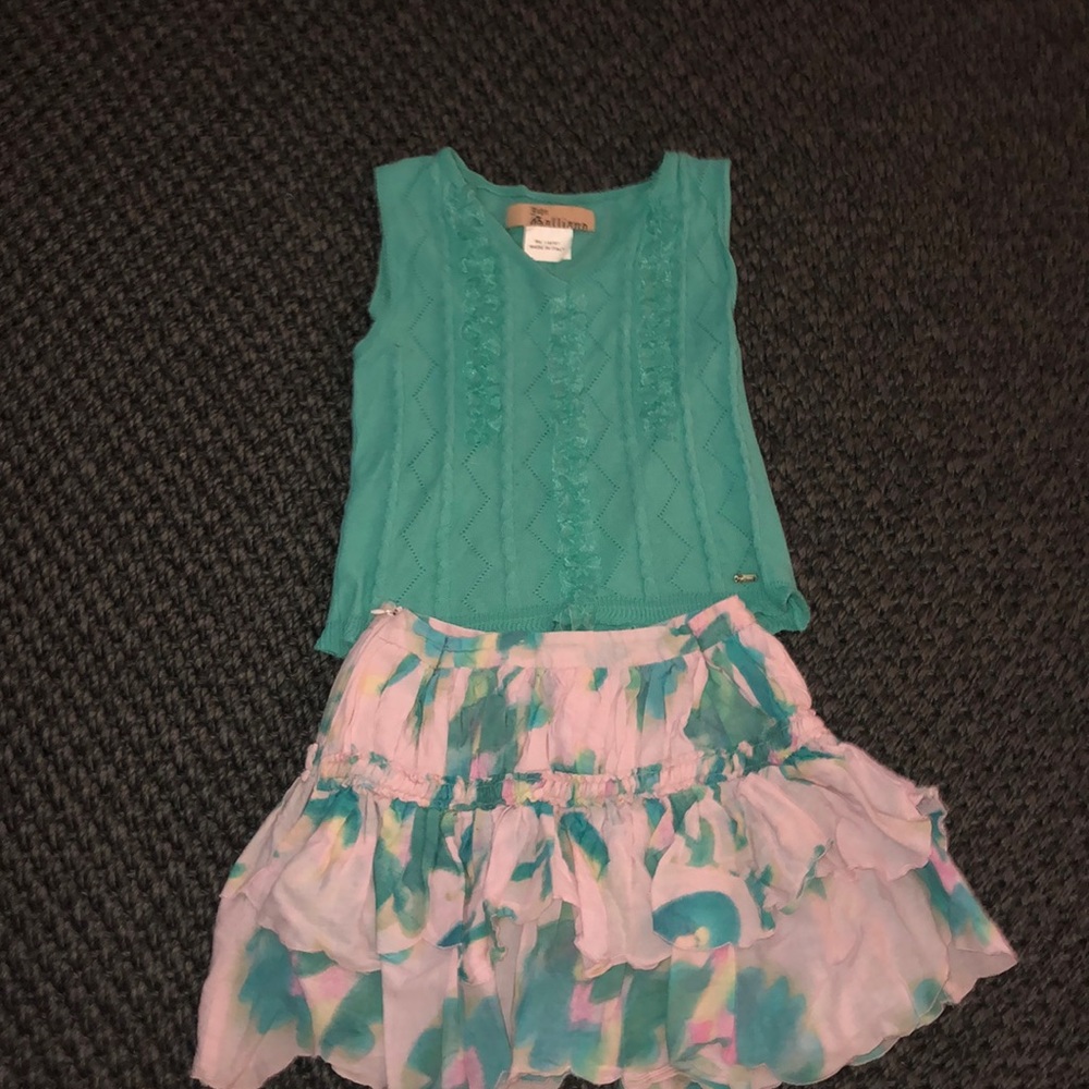 Top and skirt